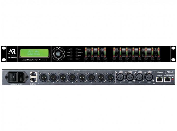 AR MIR880F — DSP аудио контроллер (с DANTE) с AD / DA - MARANI и пресетами для AR-серии   